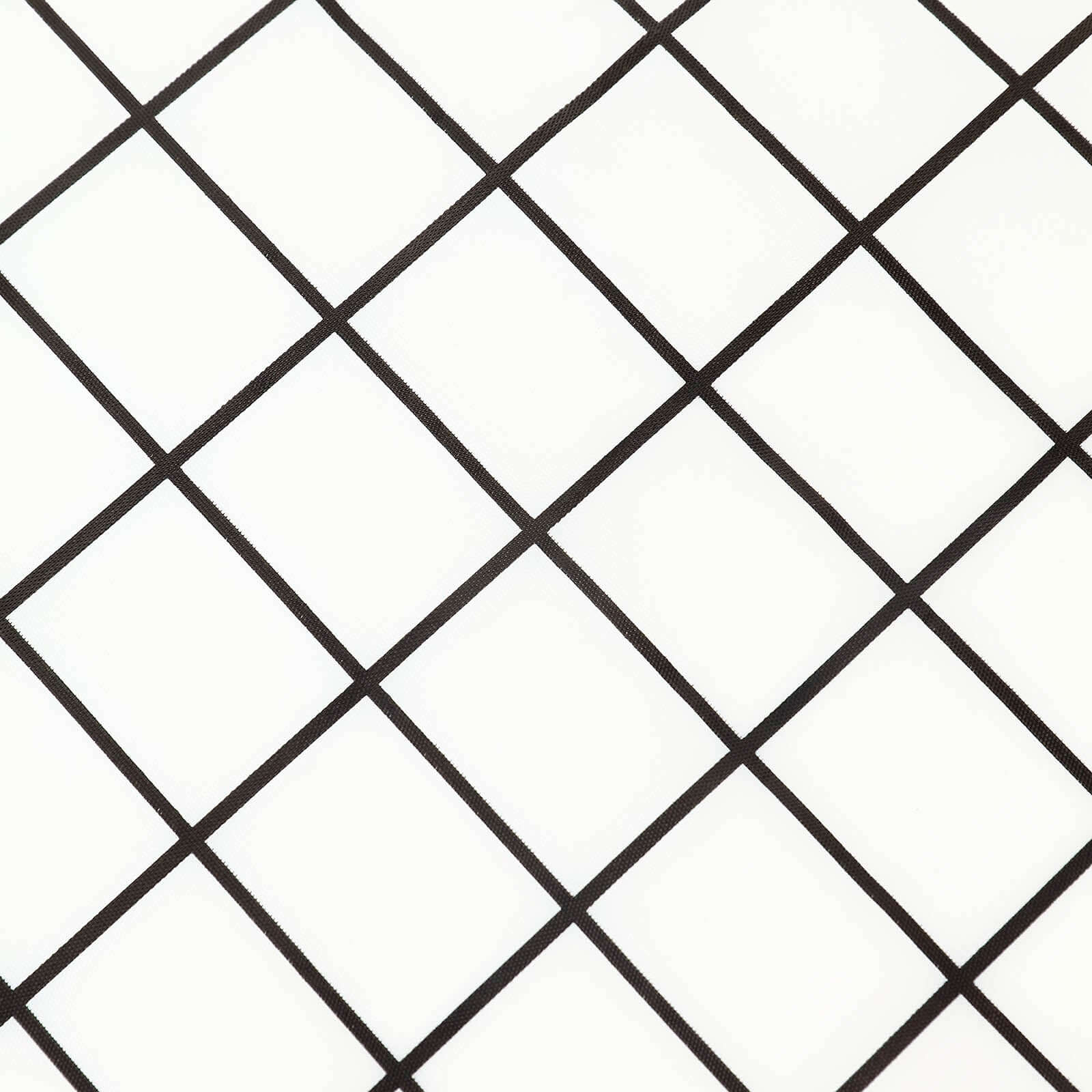 5-Pack Plastic Table Covers Black/White Grid Rectangle - Durable Checkered PVC Disposable Tablecloths 54"x108"
