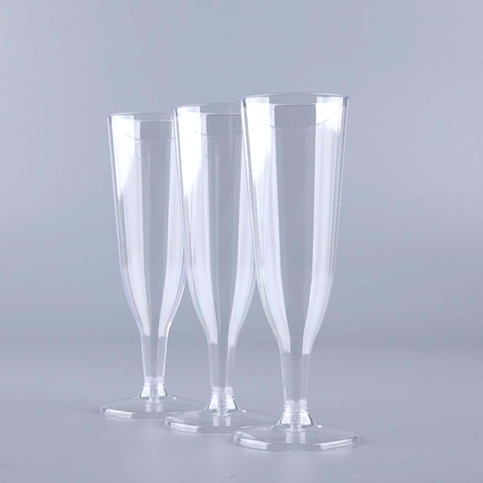 12-Pack Plastic Champagne Flutes Hollow Stem Clear - Lightweight Disposable Glasses for Toasts 5oz