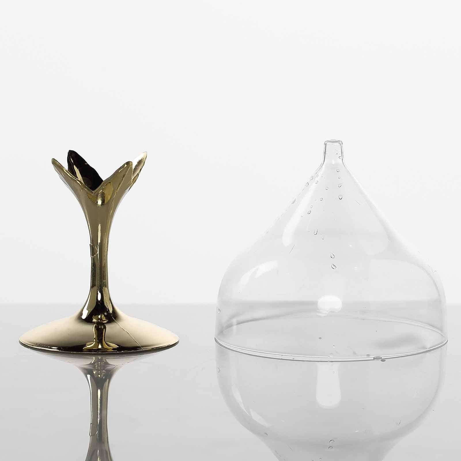 6-Pack Plastic Champagne Glasses Gold Hard Material - Durable Disposable Goblets for Wine 5oz