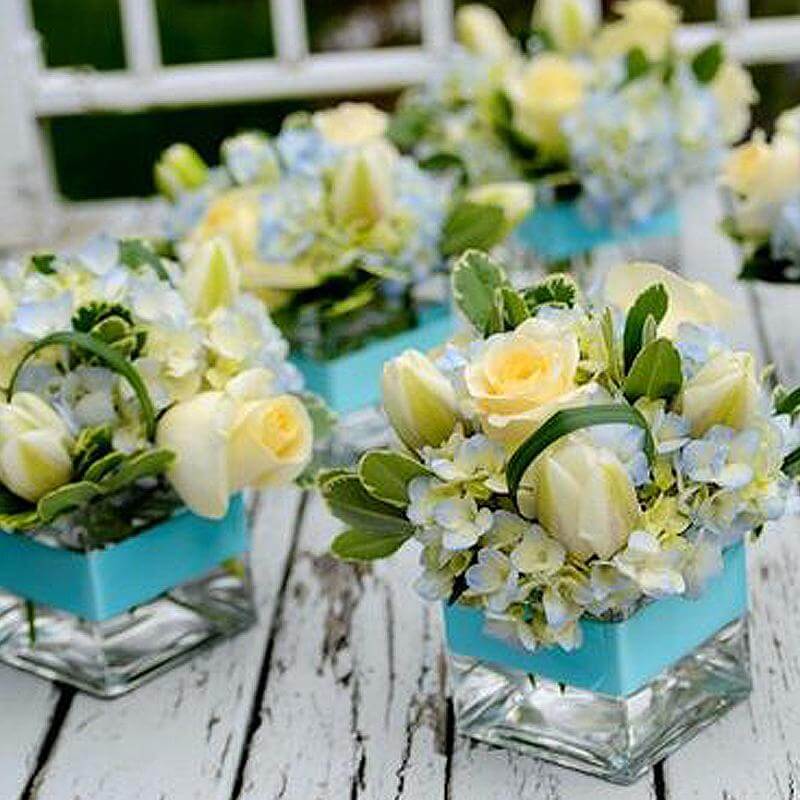 6-Pack Glass Flower Vases Heavy Duty Clear - Premium Table Centerpieces for Weddings 6"