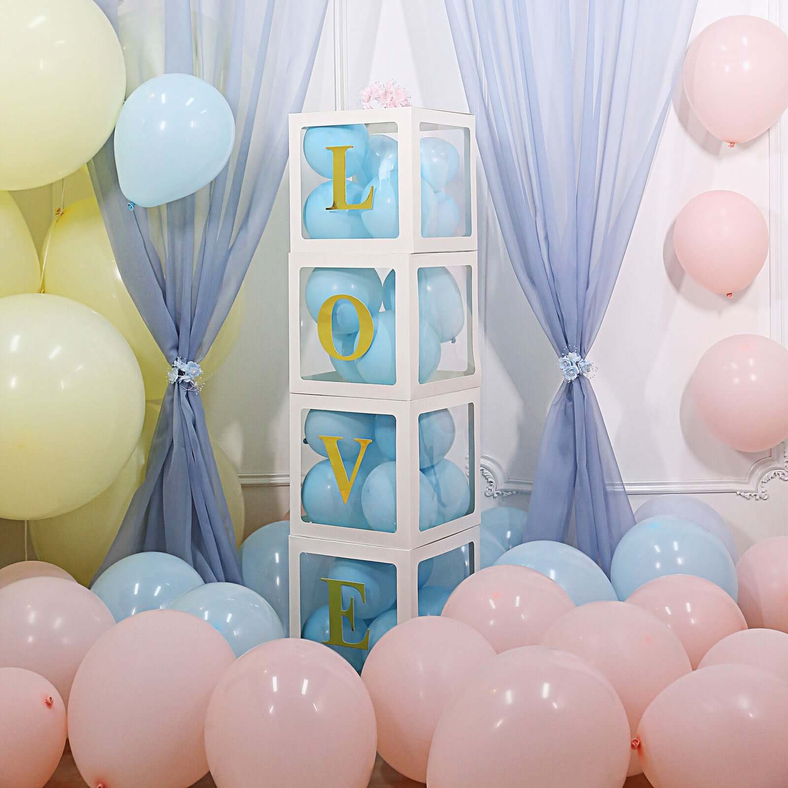 4-Pack Stickers Banner Custom Alphabet "F" Design Gold - Text Stick-On Decorative Letters 5"