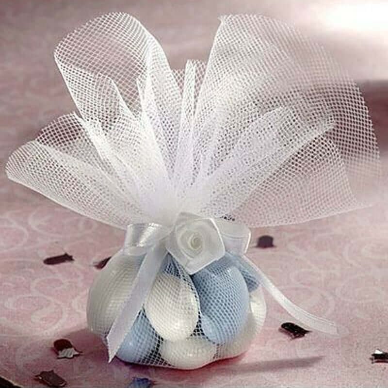 25 Pack 9" Fuchsia Sheer Nylon Tulle Circles Favor Wrap, DIY Craft Fabric