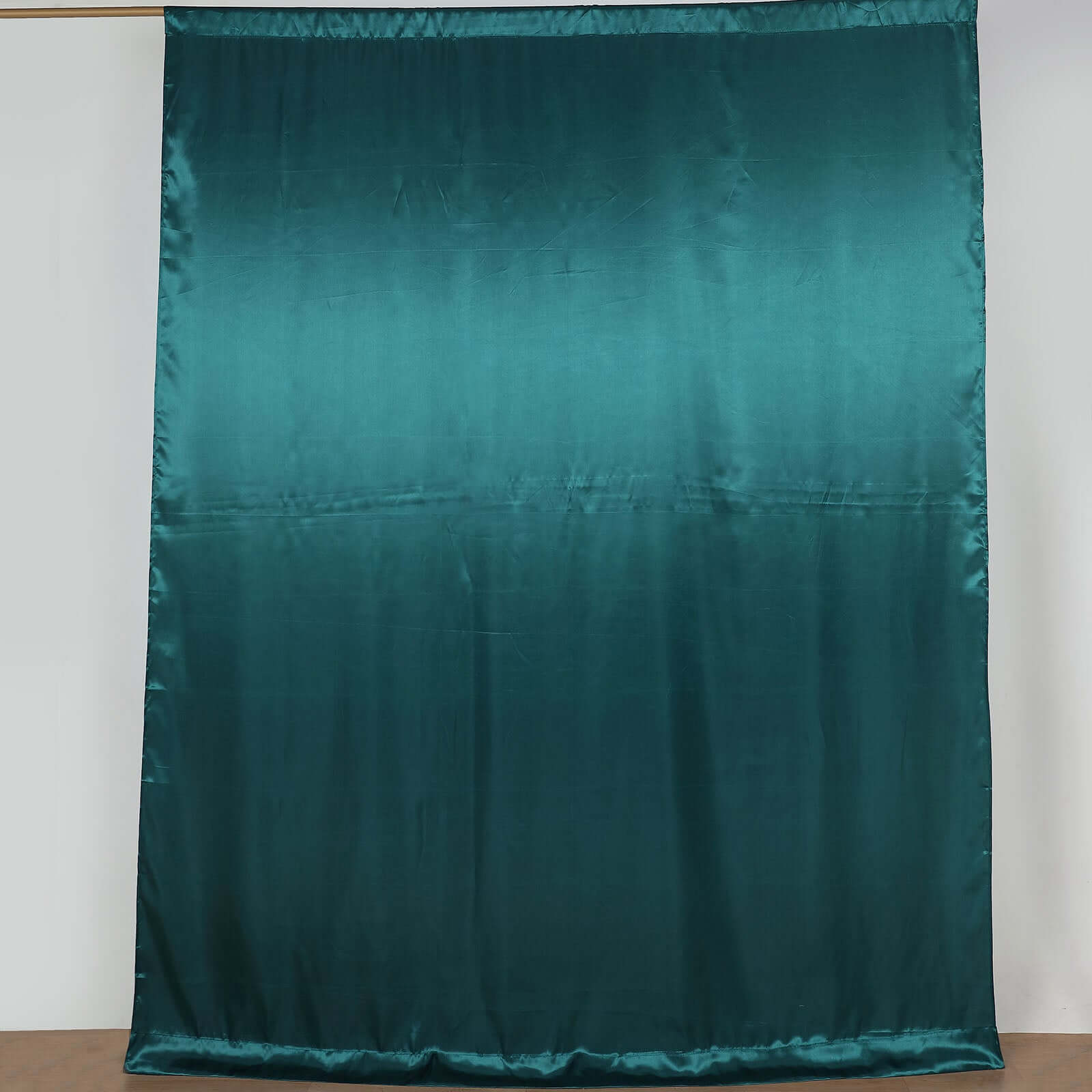 8ftx10ft Peacock Teal Satin Event Curtain Drapes, Backdrop Event Panel