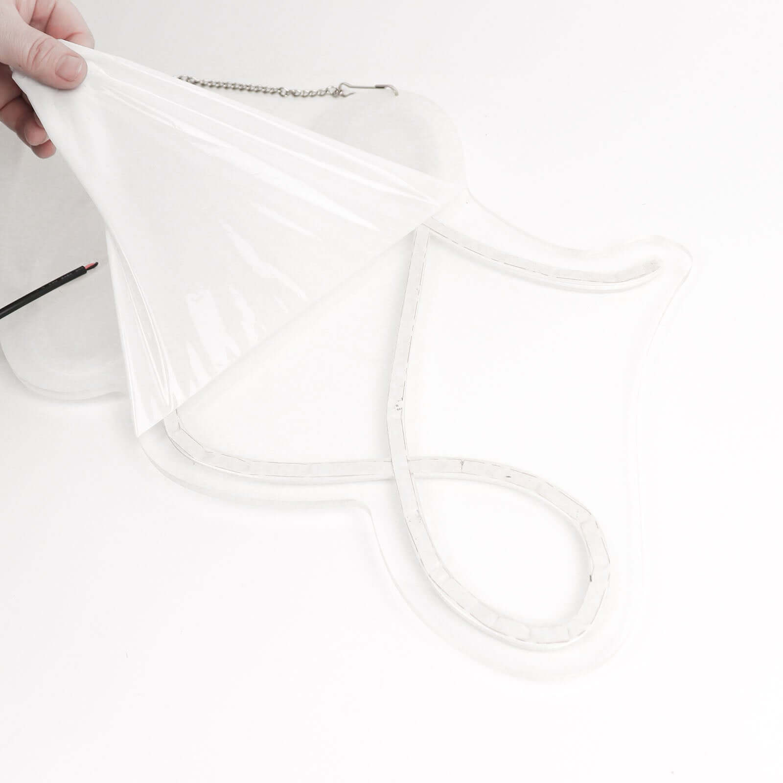 23" Let's Party Neon Light Sign, LED Reusable Wall Décor Lights With 5ft Hanging Chain