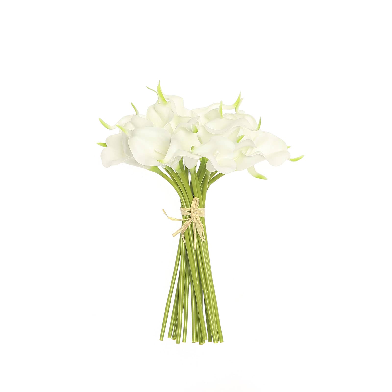 20 Stems 14" White Artificial Poly Foam Calla Lily Flowers
