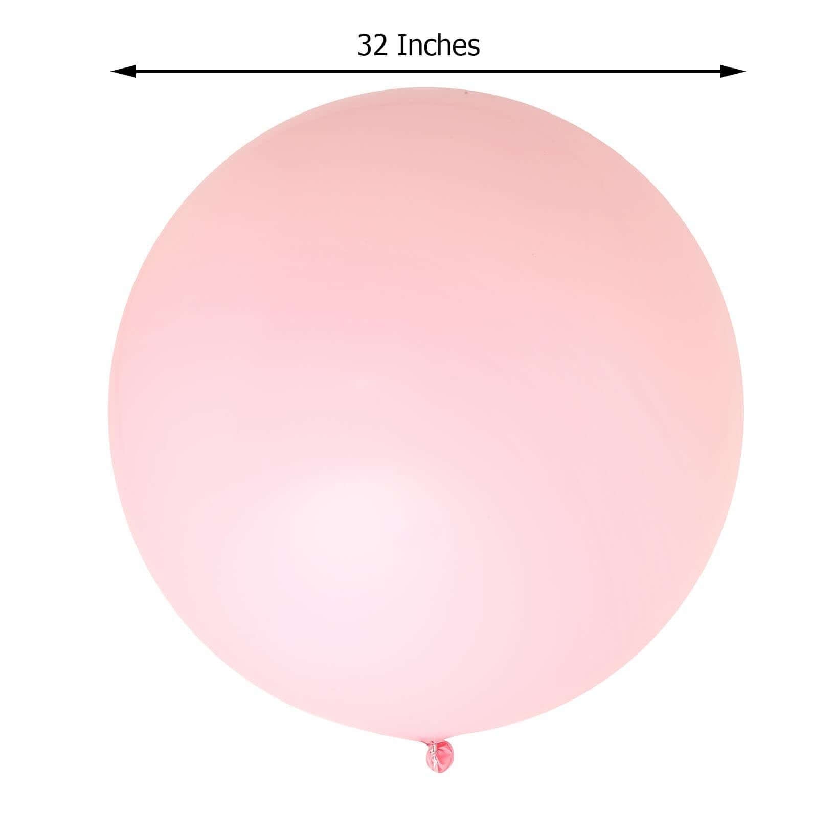 2 Pack 32" Large Matte Pastel Blush Helium or Air Latex Balloons