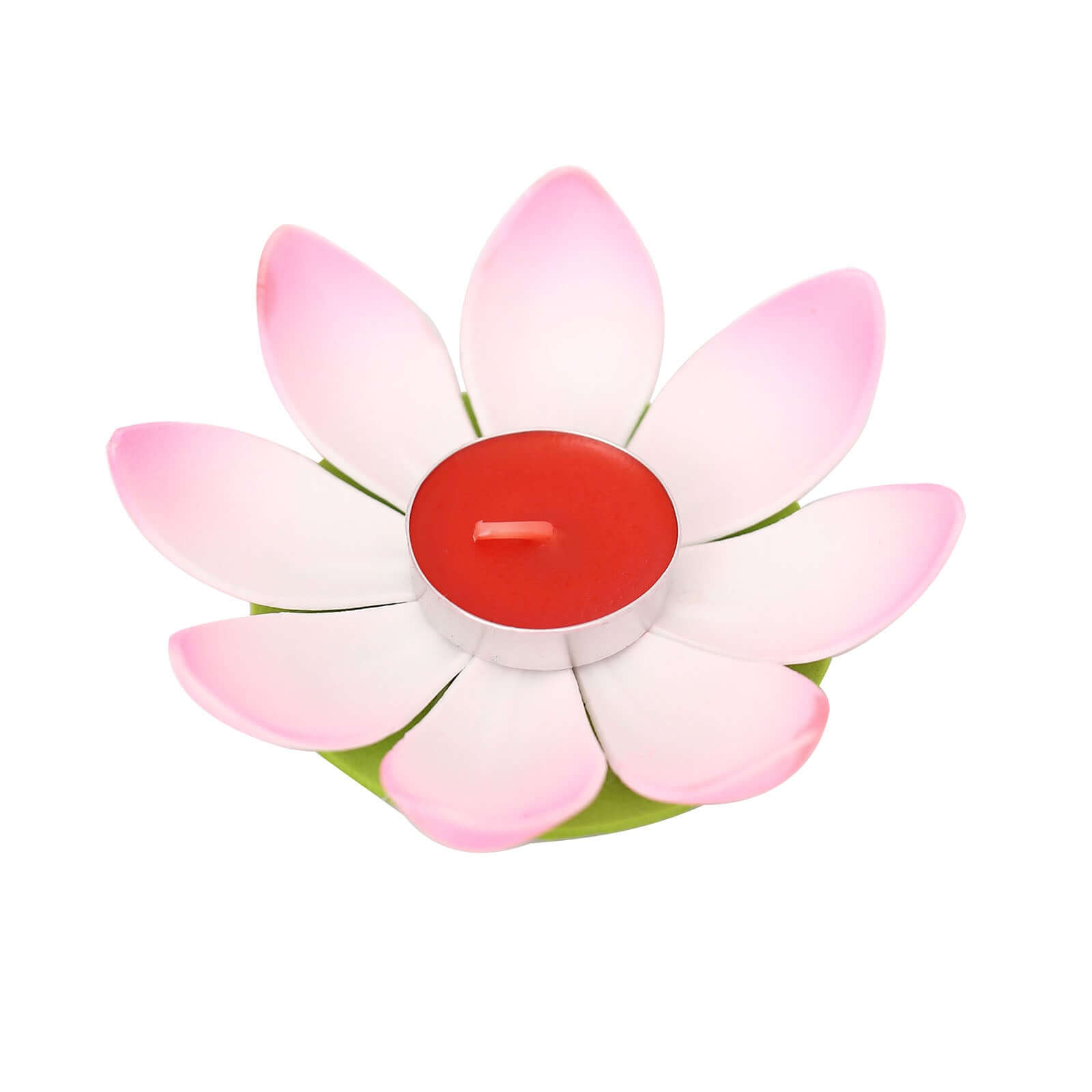 10-Pack Floating Candle Lights Water Lily Lotus Flower Design Colorful - Assorted Tealight Lanterns 5"