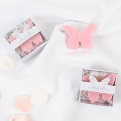 10 Pack Blush Butterfly Unscented Soap Baby Shower Favors with Gift Boxes, Pre-Packed Bridal Shower Wedding Souvenirs - 2"
