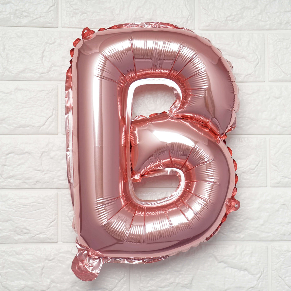 13" Matte Blush Letter and Number Balloons, Mylar Foil Alphabet Balloons