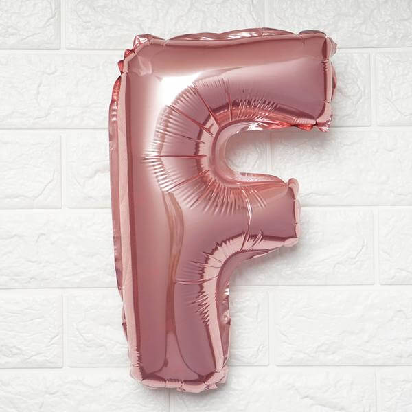 13" Matte Blush Letter and Number Balloons, Mylar Foil Alphabet Balloons