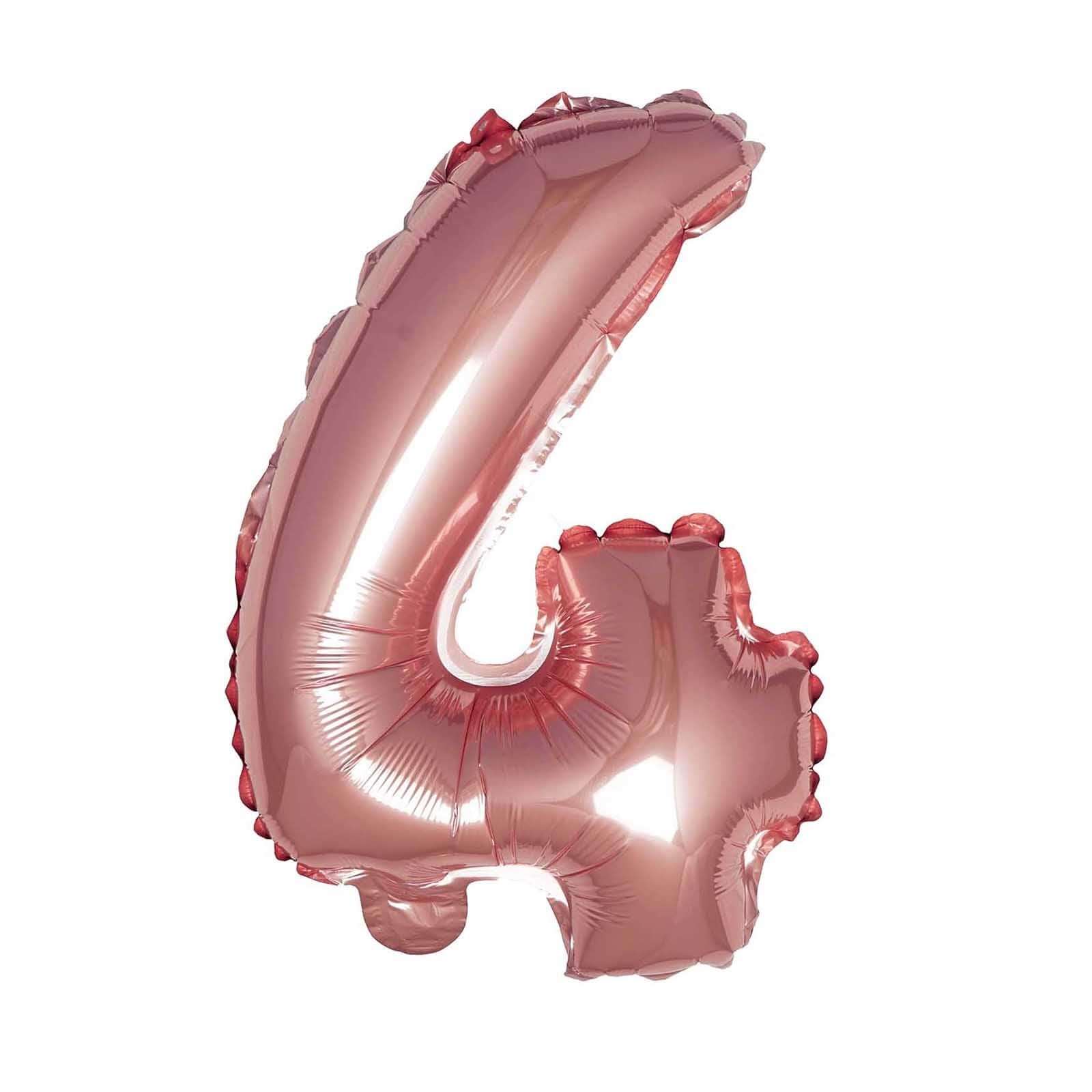 13" Matte Blush Letter and Number Balloons, Mylar Foil Alphabet Balloons