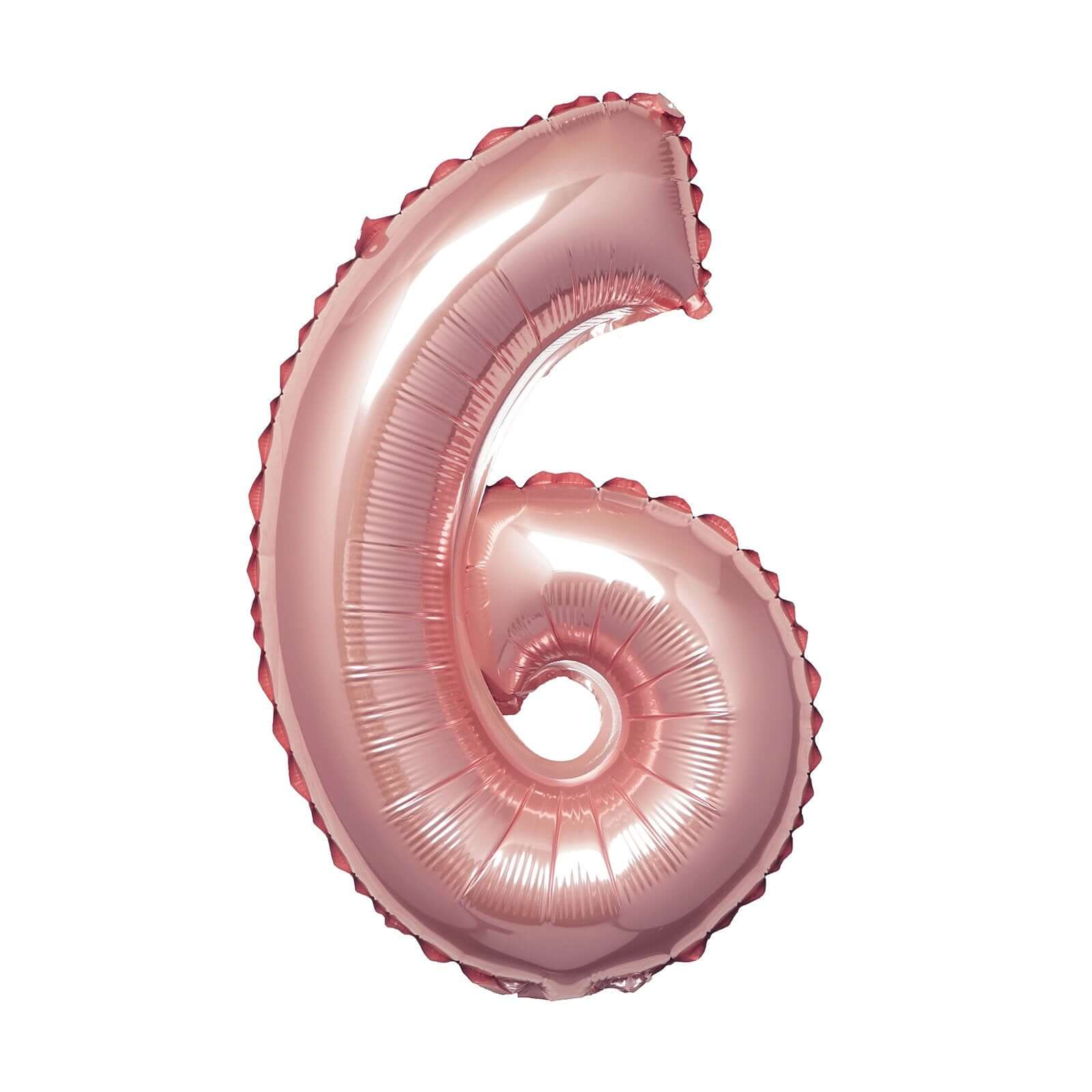 13" Matte Blush Letter and Number Balloons, Mylar Foil Alphabet Balloons
