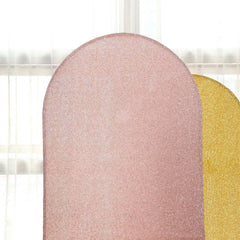 7ft Rose Gold Shimmer Tinsel Spandex Chiara Backdrop Stand Cover For Fitted Round Top Wedding Arch