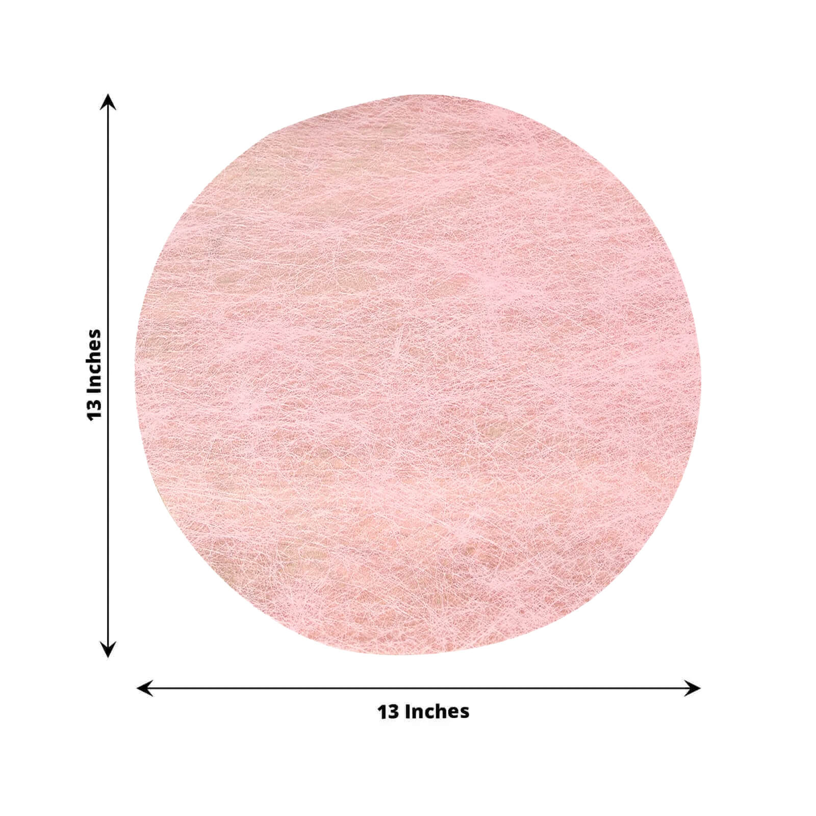 50 Pack Disposable Pink Placemats, 13" Non-Woven Mesh Fiber Round Table Mats for Dining & Events
