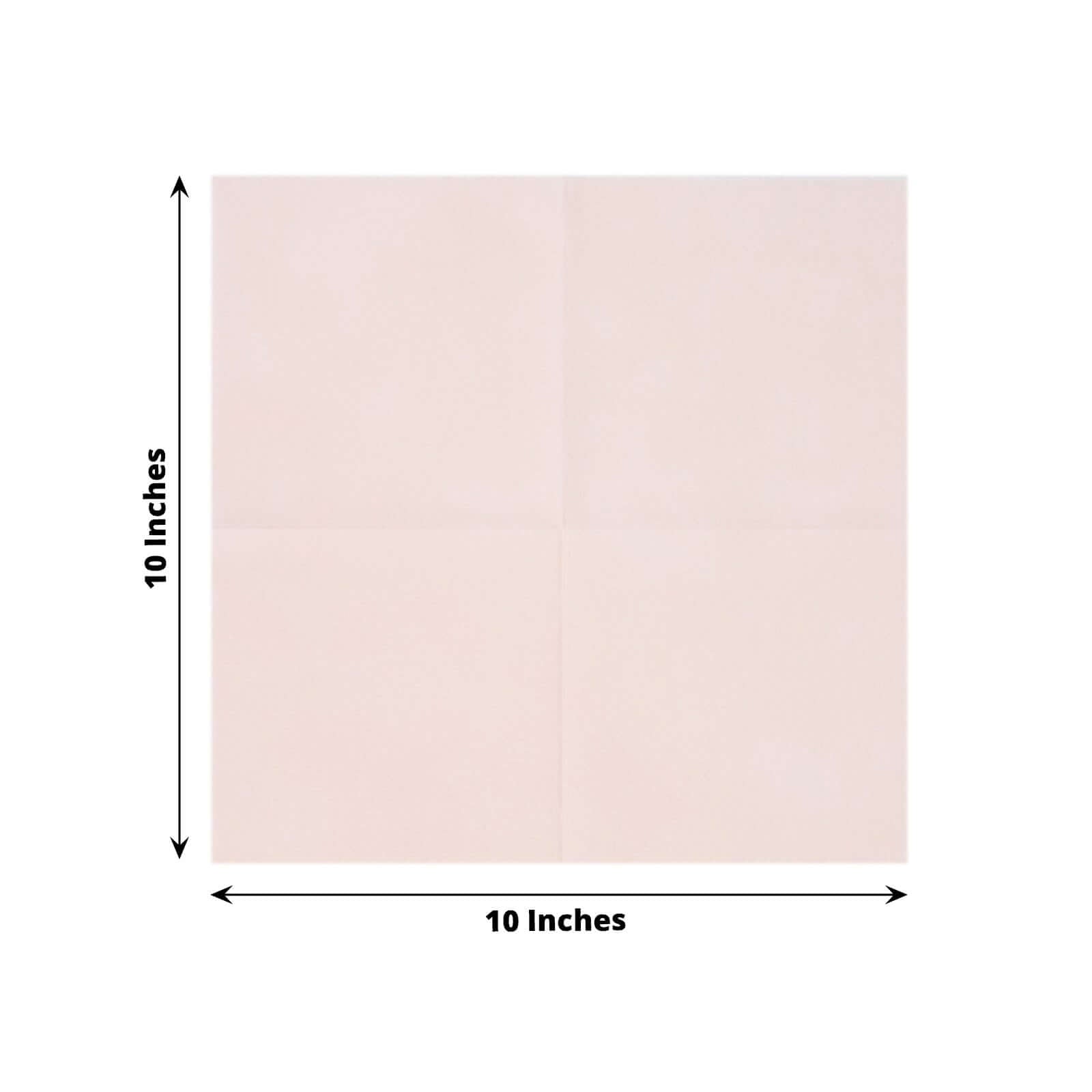 20 Pack Linen-Like Paper 5"x5" Napkins Blush - Highly Absorbent Airlaid Napkins