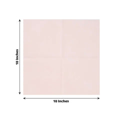 20 Pack Linen-Like Paper 5"x5" Napkins Blush - Highly Absorbent Airlaid Napkins