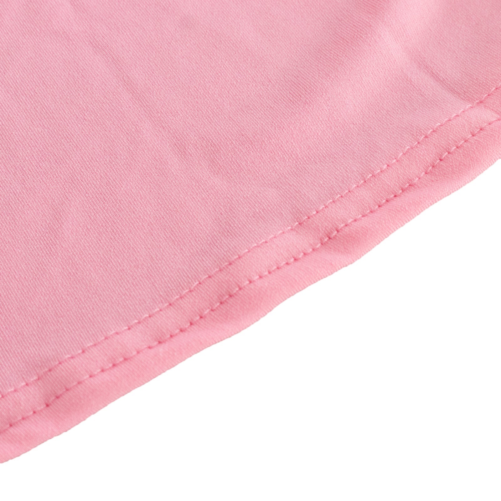 Spandex 30" Round Cocktail Table Cover Pink - Easy to Maintain Stretch Fitted Highboy Tablecloth