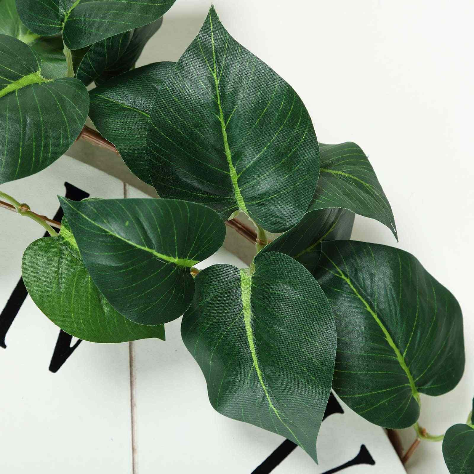 5ft Green Real Touch Artificial Poplar Leaf Garland, Flexible Vine