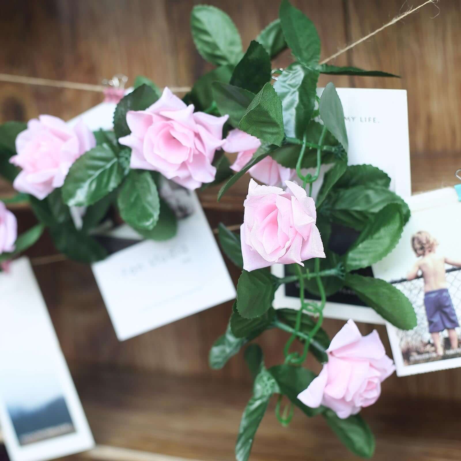 6ft Pink Artificial Silk Rose Garland UV Protected Flower Chain