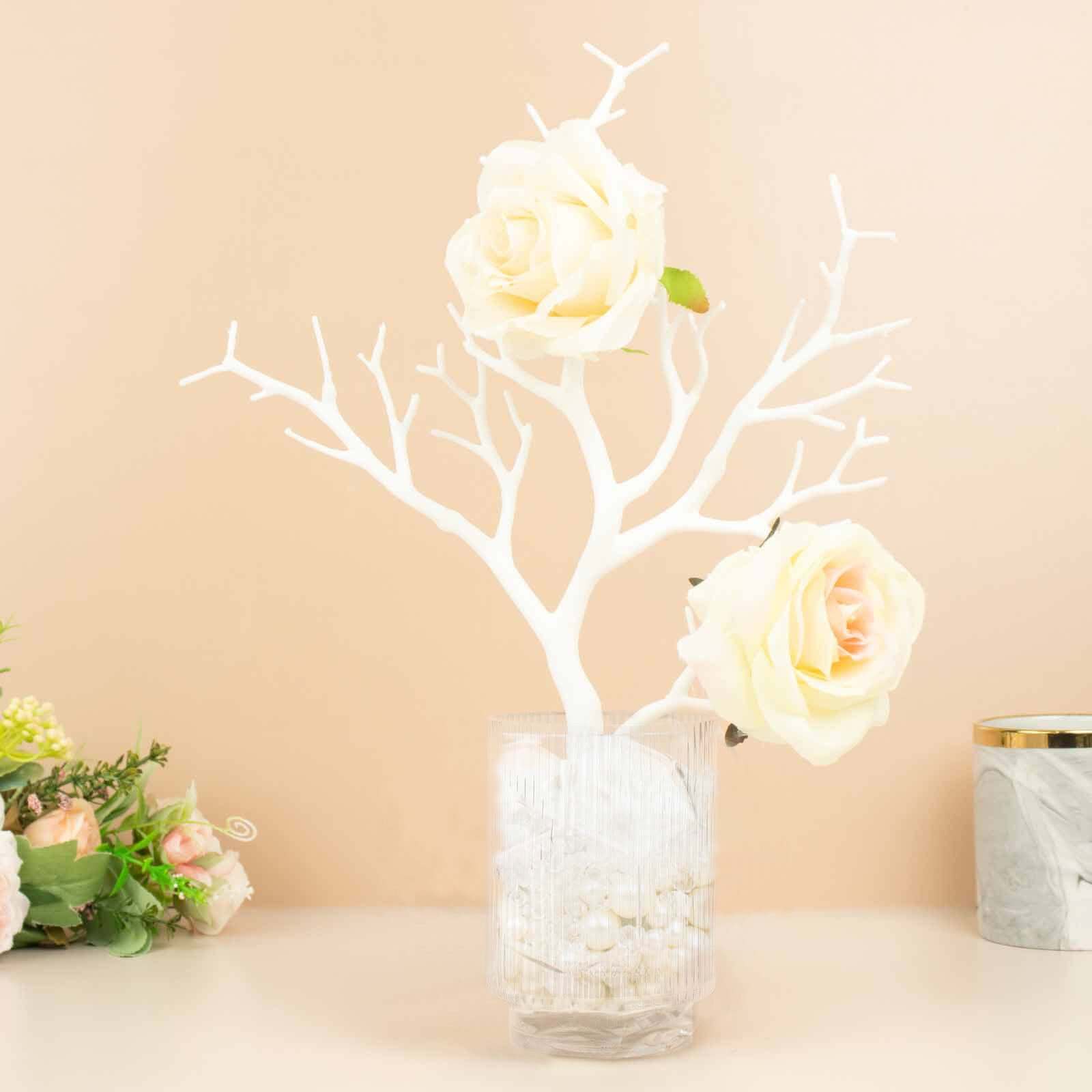 10-Pack Artificial Manzanita Tree Branch White for Vase Filler Home Wedding Centerpiece Ornament 14"