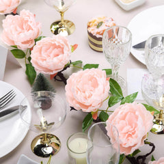 6ft Blush Artificial Silk Peony Hanging Flower Garland, Faux Vine