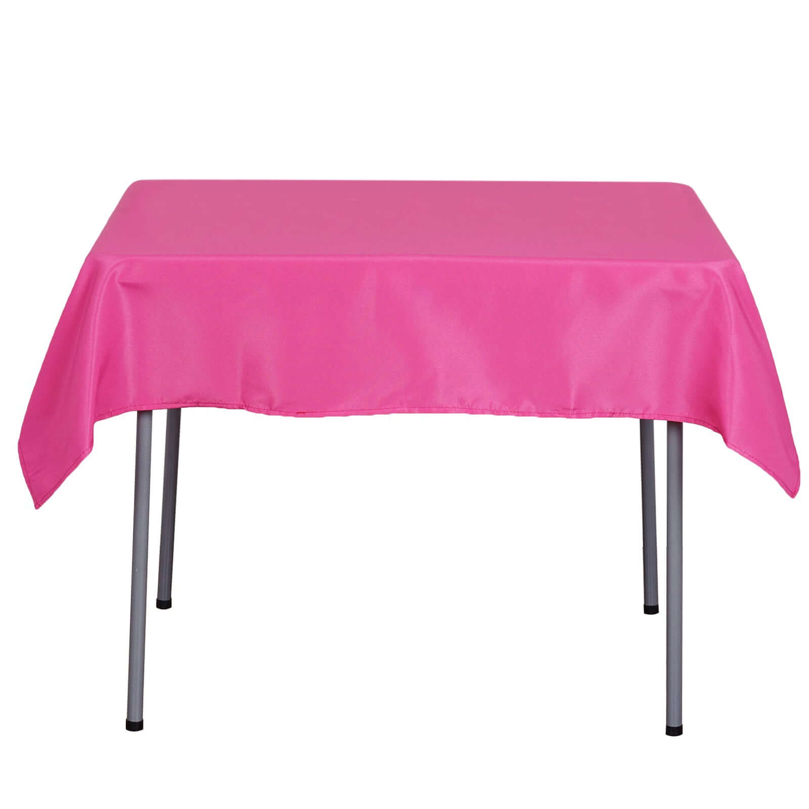 Polyester Square 54"x54" Tablecloth Fuchsia - Wrinkle-Resistant & Durable Table Cover