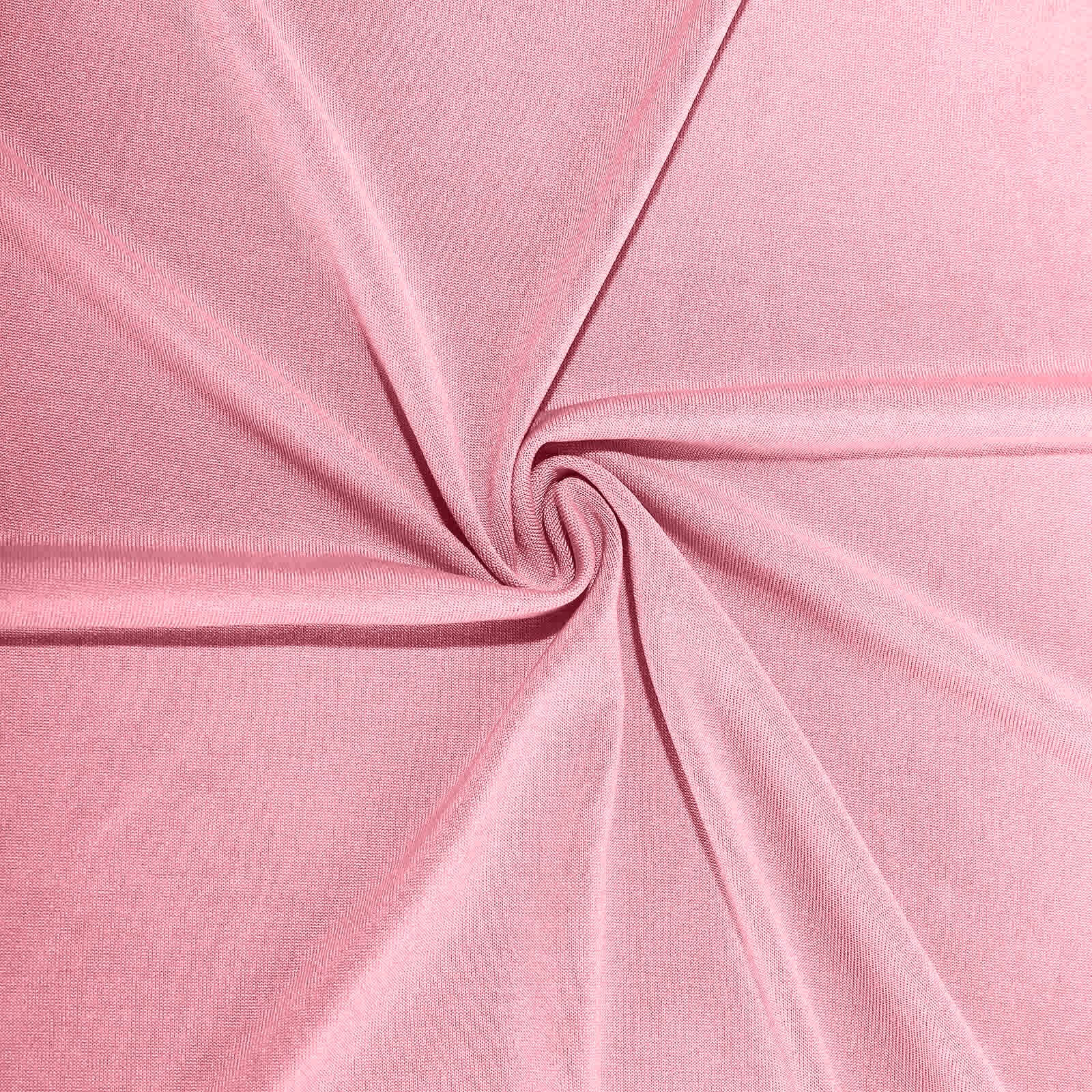Spandex 30" Round Cocktail Table Cover Pink - Easy to Maintain Stretch Fitted Highboy Tablecloth