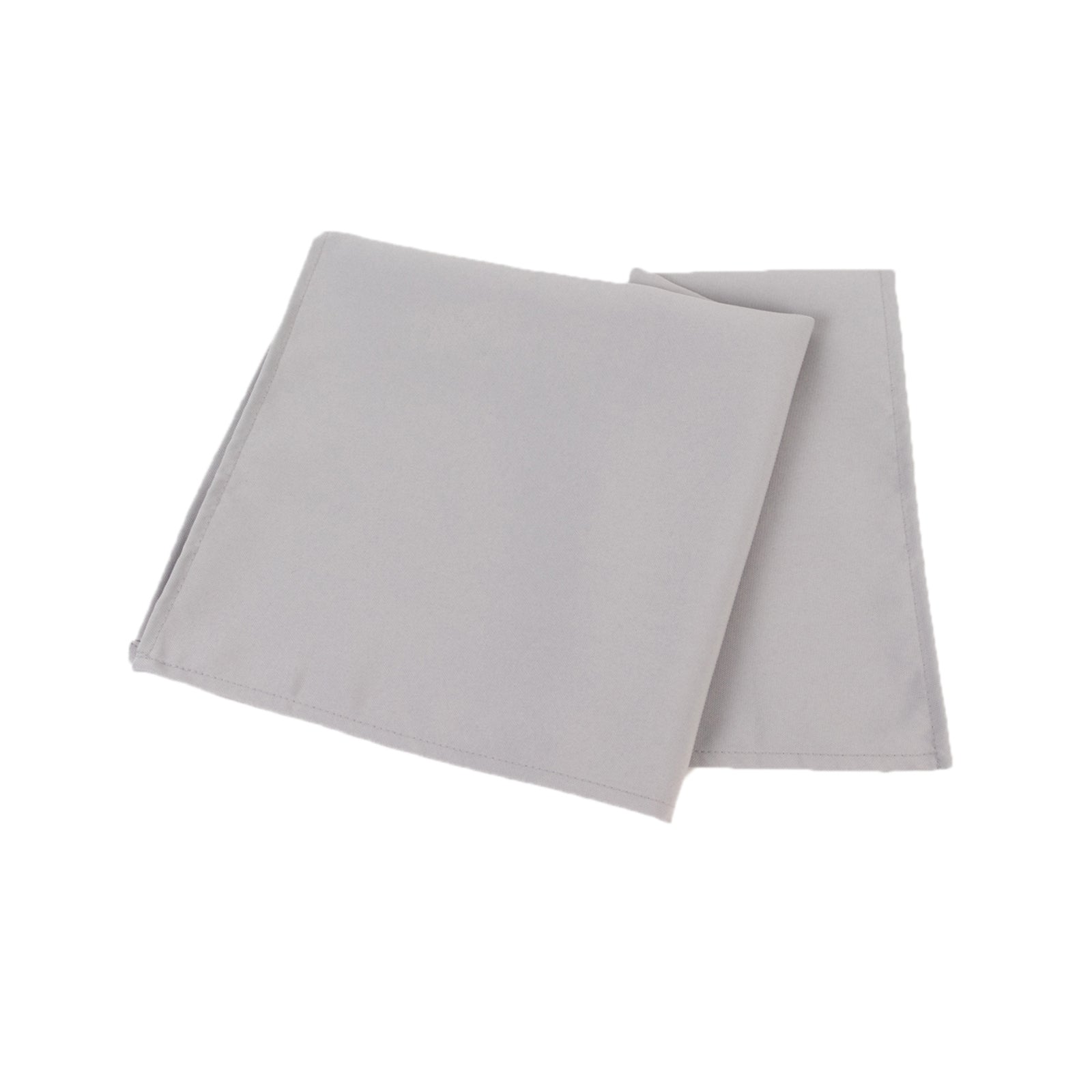 5 Pack Premium Polyester 20"x20" Napkins Silver - Wrinkle-Resistant & Durable Dinner Napkins