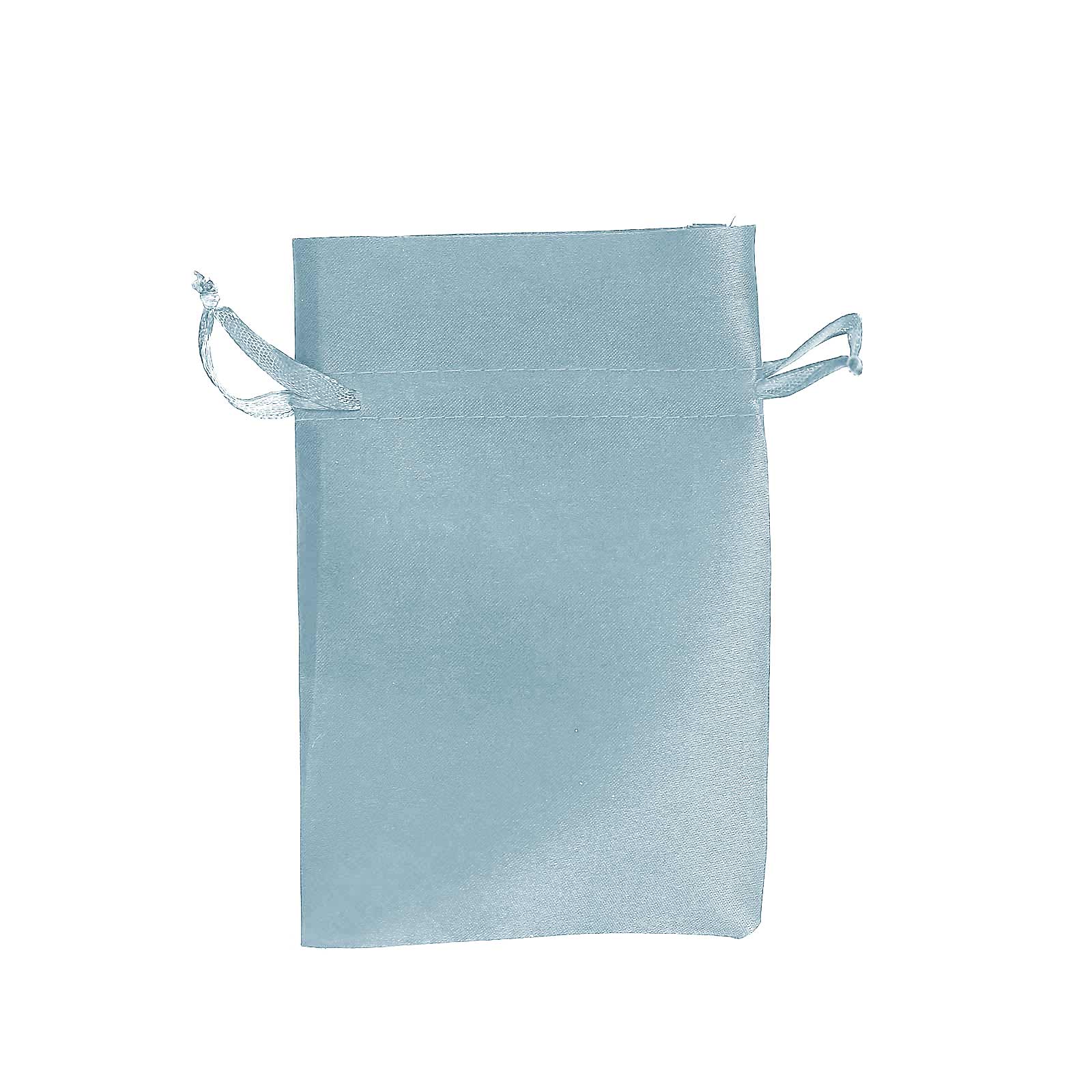 12 Pack 4"x6" Dusty Blue Satin Drawstring Wedding Party Favor Gift Bags