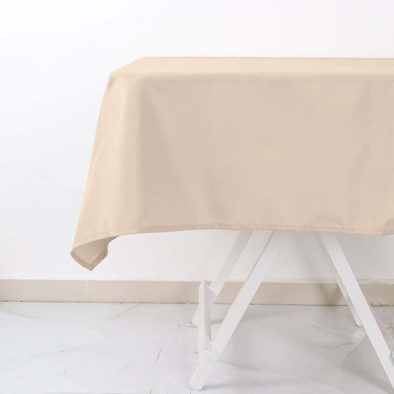 Polyester Square 54"x54" Tablecloth Nude - Wrinkle-Resistant & Durable Table Cover