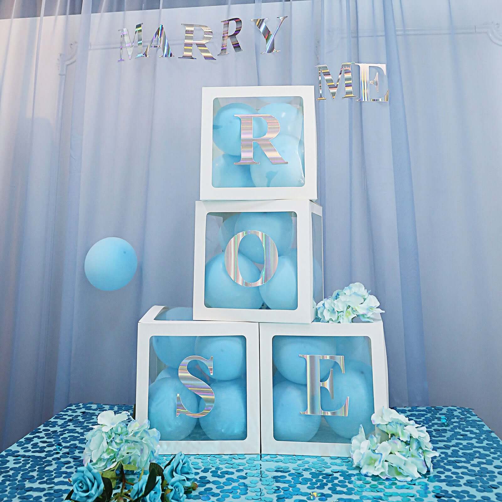 4-Pack Stickers Banner Custom Alphabet "F" Design Iridescent - Text Stick-On Decorative Letters 5"