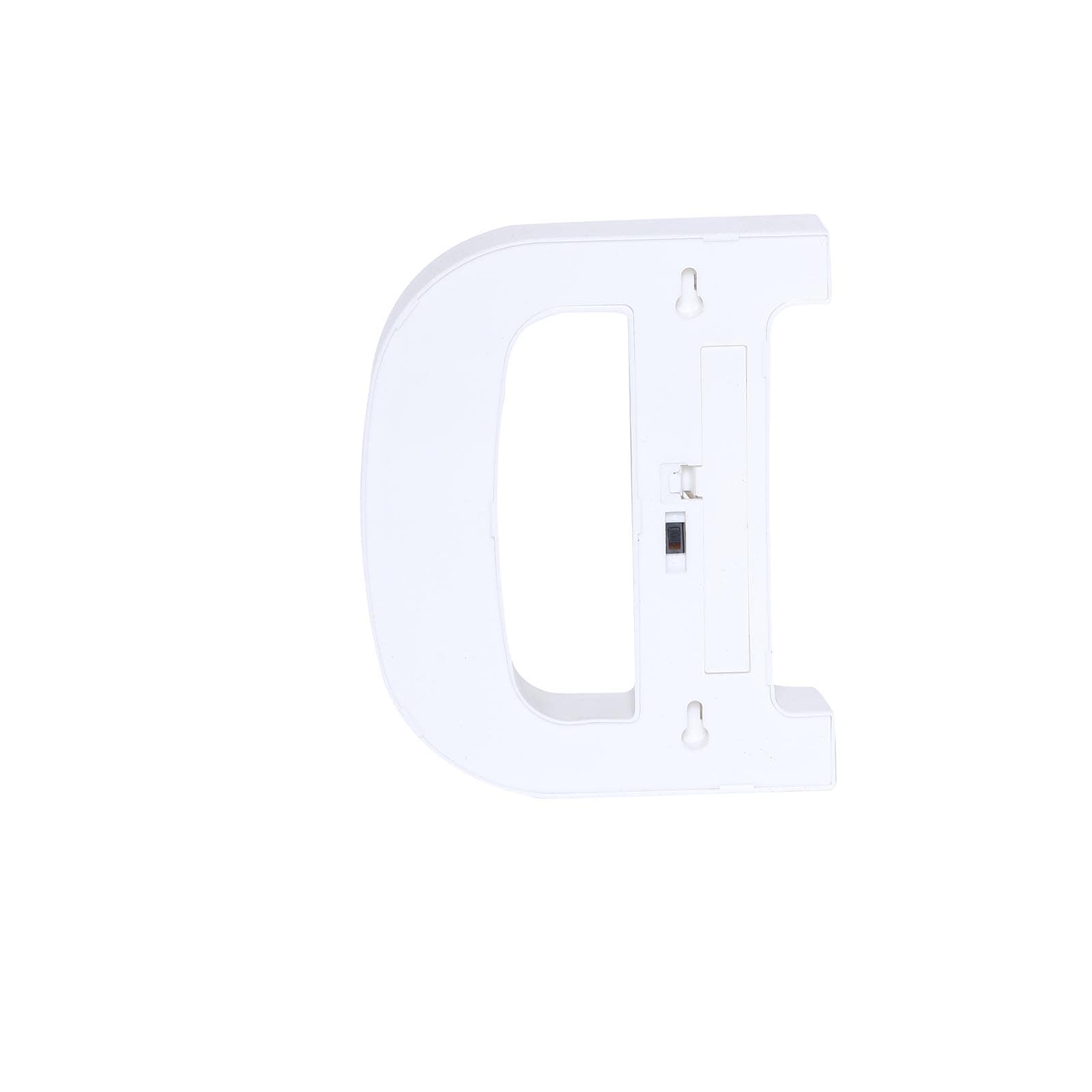 3D Marquee Letter "D" Warm White 6 LED Lights Gold - Chic Light-Up Decor for Events 6"