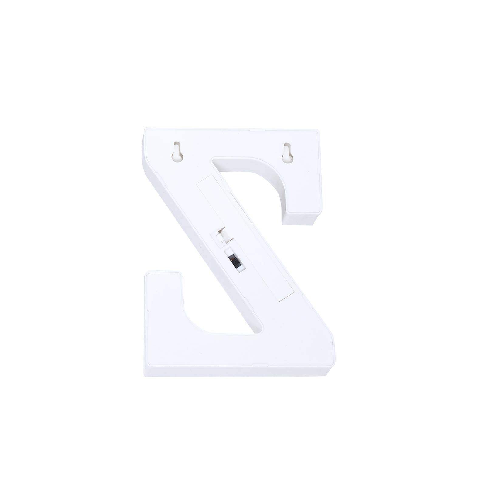 3D Marquee Letter "Z" Warm White 7 LED Lights Gold - Chic Light-Up Decor for Events 6"