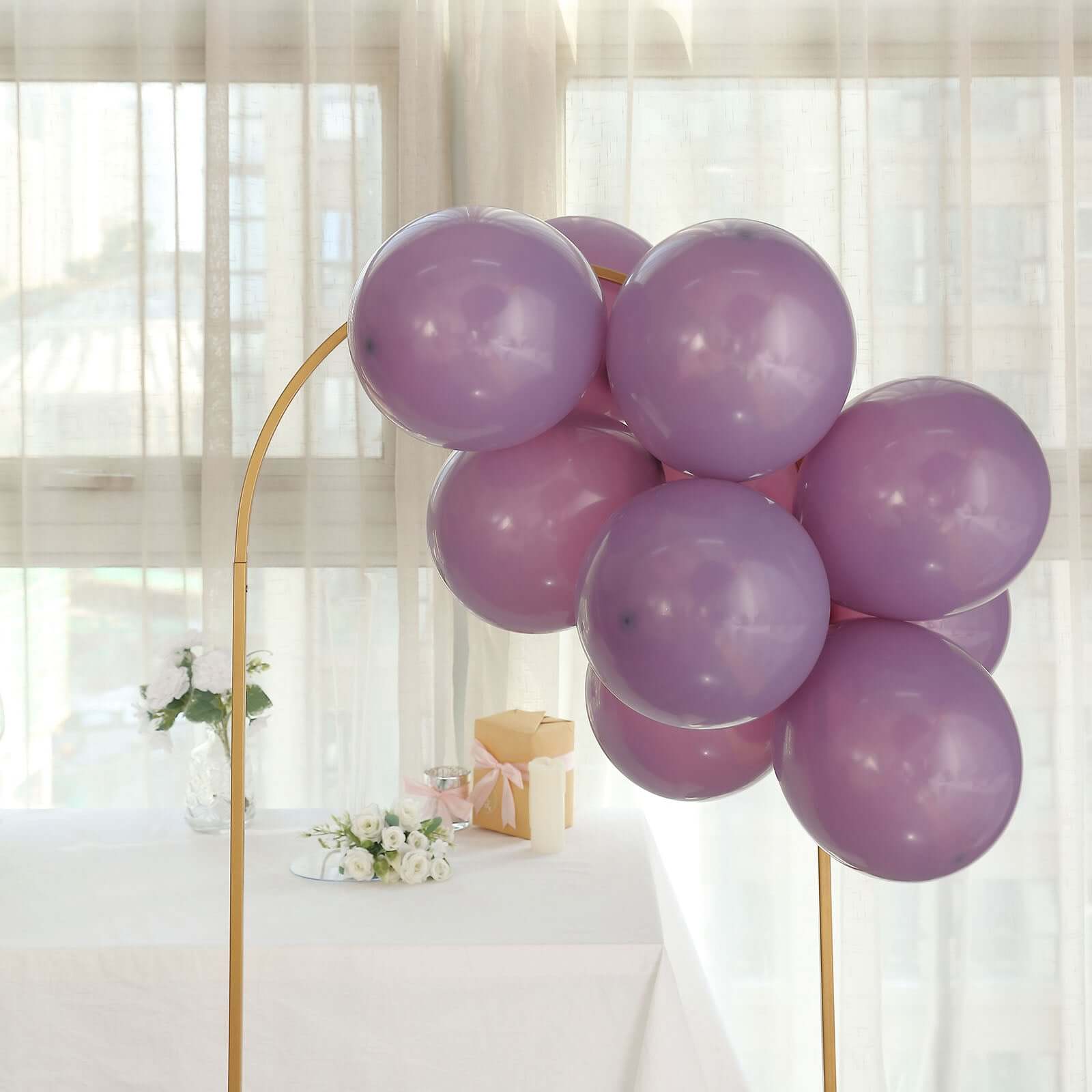 25 Pack 12" Matte Pastel Violet Amethyst Helium Air Latex Party Balloons