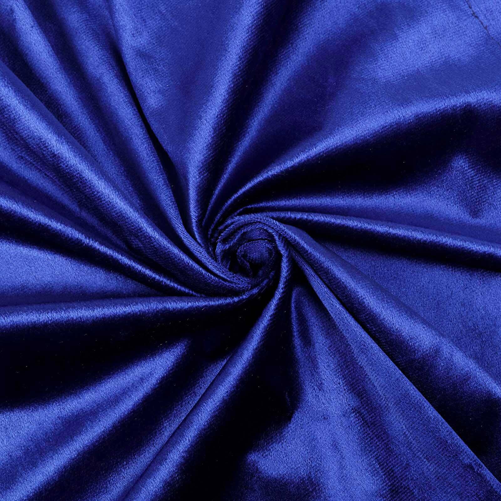 Royal Blue Crushed Velvet Backdrop Curtain – 8ft x 8ft Event Drape with Rod Pocket, Privacy Panel for Photo Booths & Events