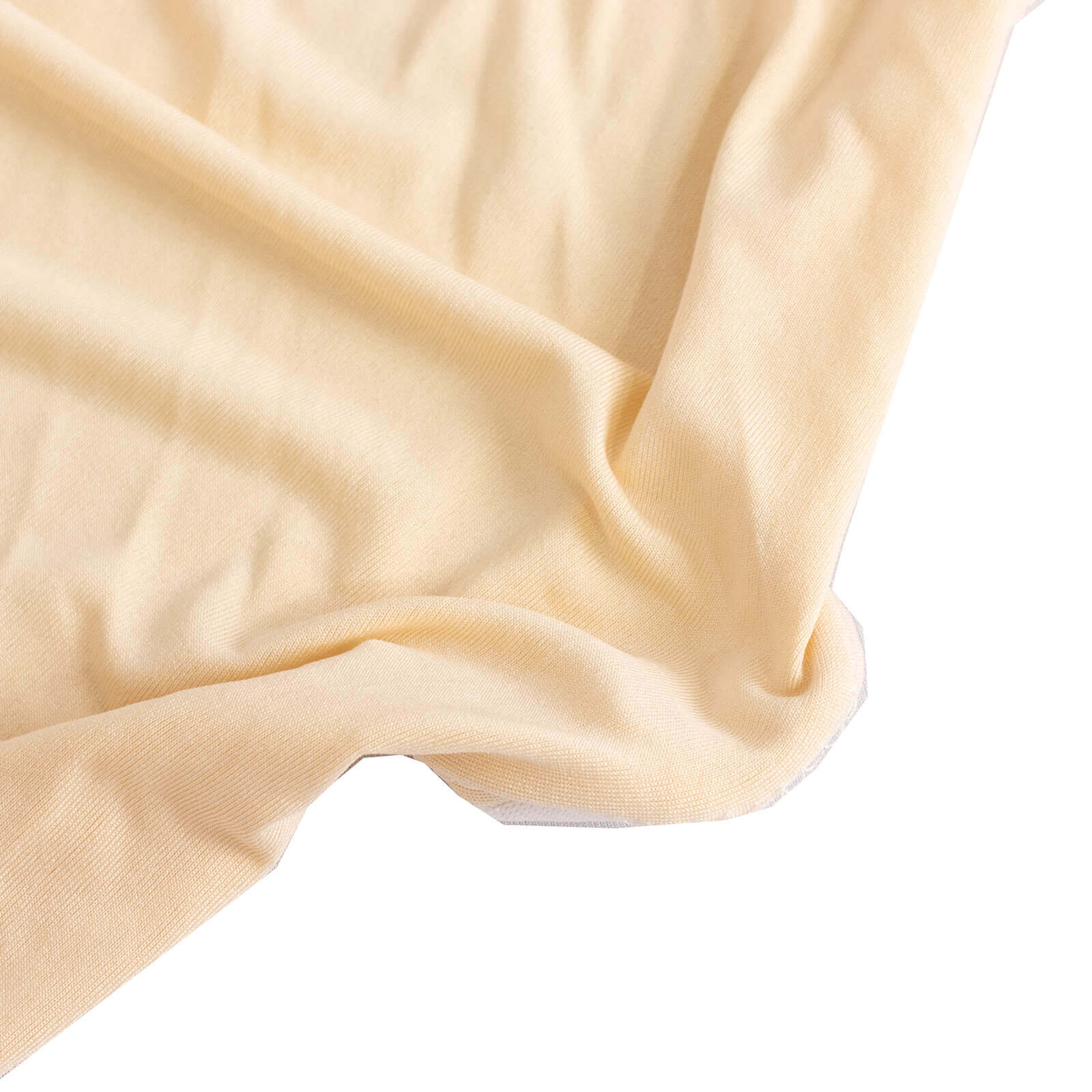 Spandex Chair Cover with Silver Rhinestone Buckled Sash Band Beige - Stretch Fitted Slipcover