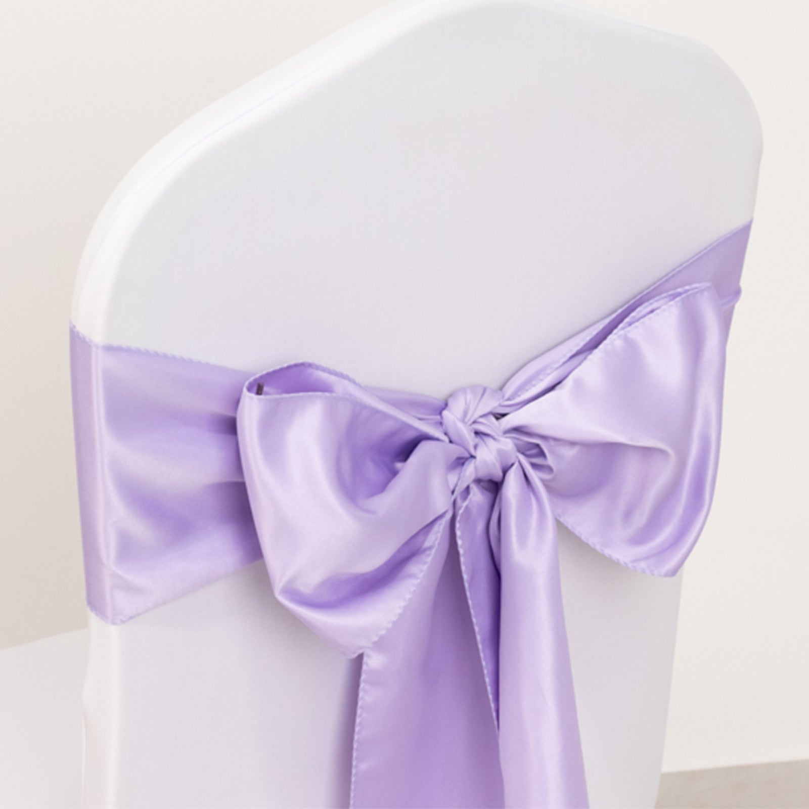 5 Pack Lamour Satin 6"x106" Chair Sashes Lavender Lilac - Stylish Reusable Decorative Bows