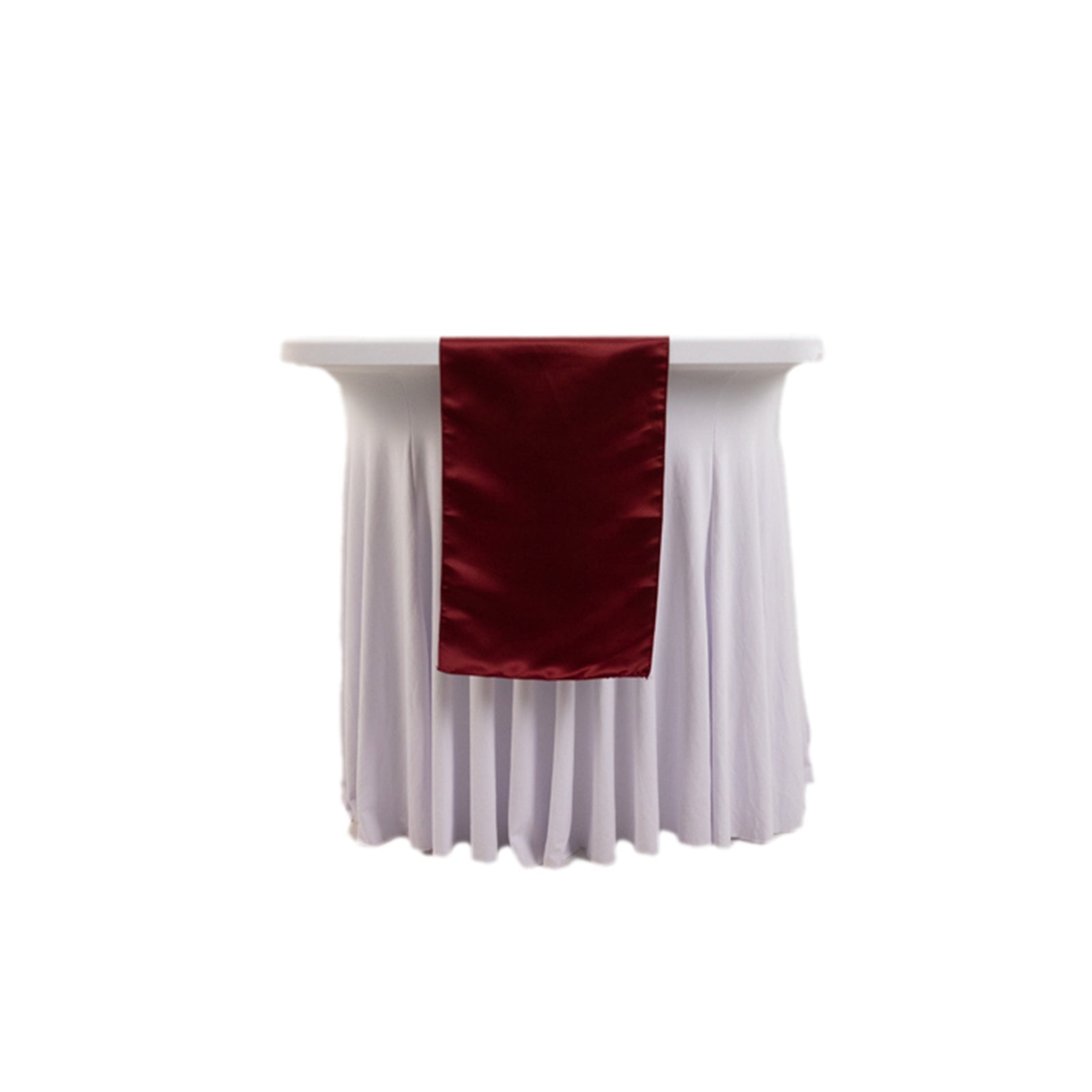 Lamour Satin 12"x108" Table Runner Burgundy - Smooth & Lustrous Finish