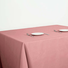 Polyester Square 90"x90" Tablecloth Dusty Rose - Wrinkle-Resistant & Durable Table Cover