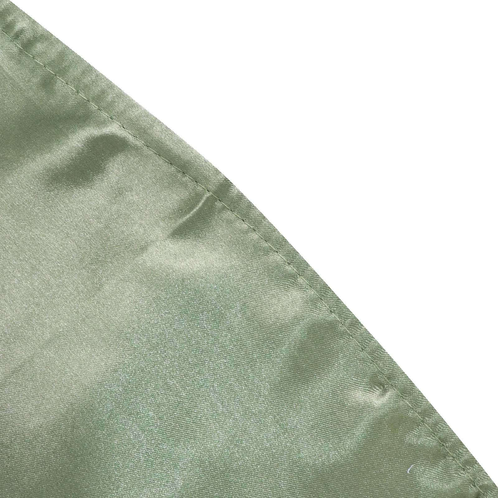 Satin 120" Round Tablecloth Dusty Sage Green - Stylish Seamless Table Cover