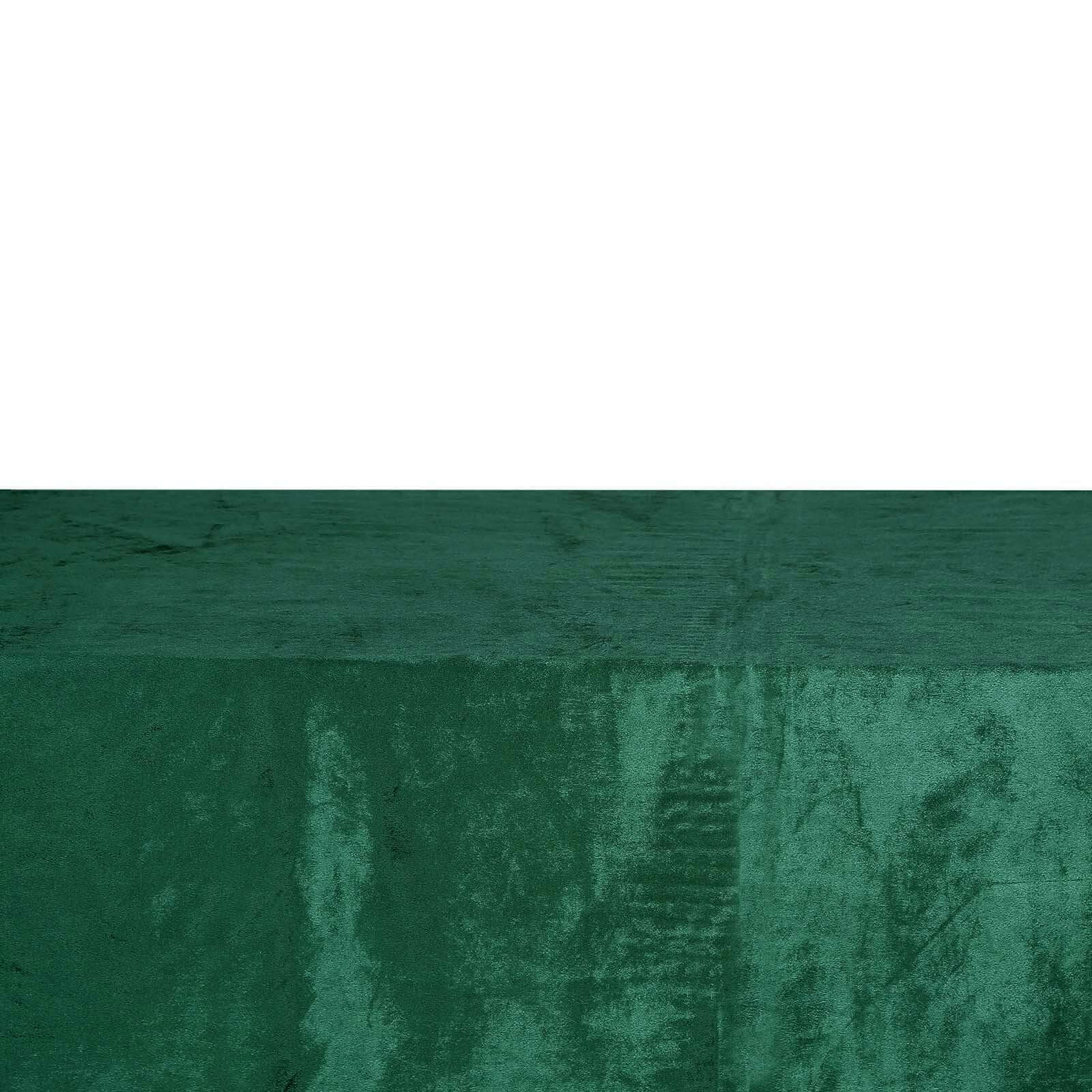 Premium Velvet 90"x132" Rectangle Tablecloth Hunter Emerald Green - Reusable Soft & Seamless Table Cover