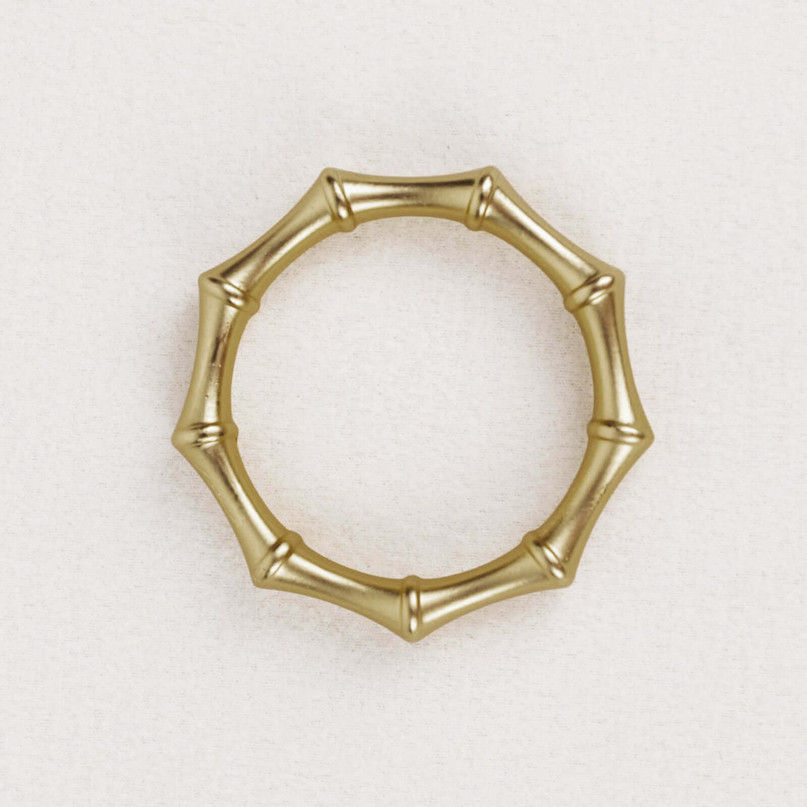 4 Pack Gold Metal Napkin Rings Bamboo Knuckle Style, Modern Serviette Holders - 2"