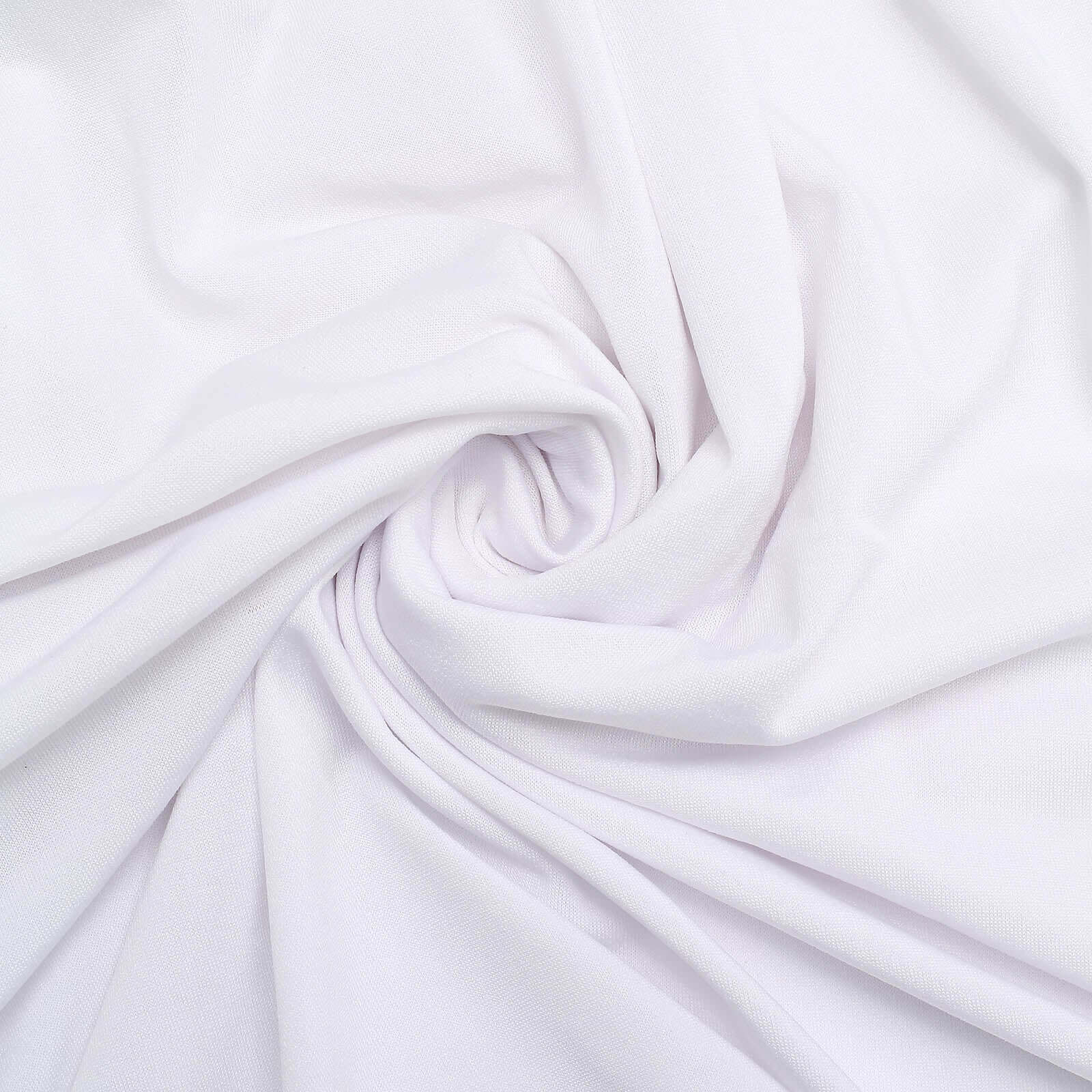 Set of 4 Matte White Spandex Fitted Wedding Arch Covers For Round Top Chiara Backdrop Stands - 4ft,5ft,6ft,7ft