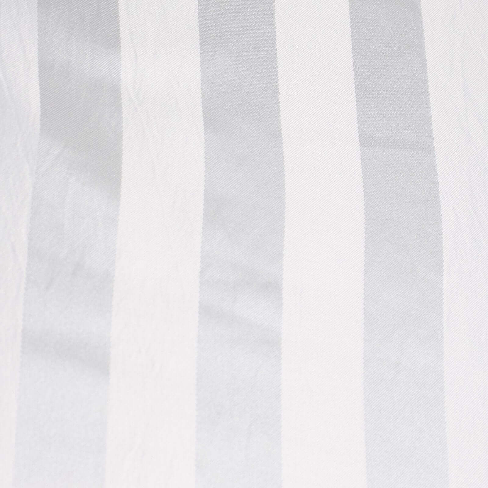 Satin Striped 120" Round Tablecloth White - Silky Smooth Seamless Wedding Decor
