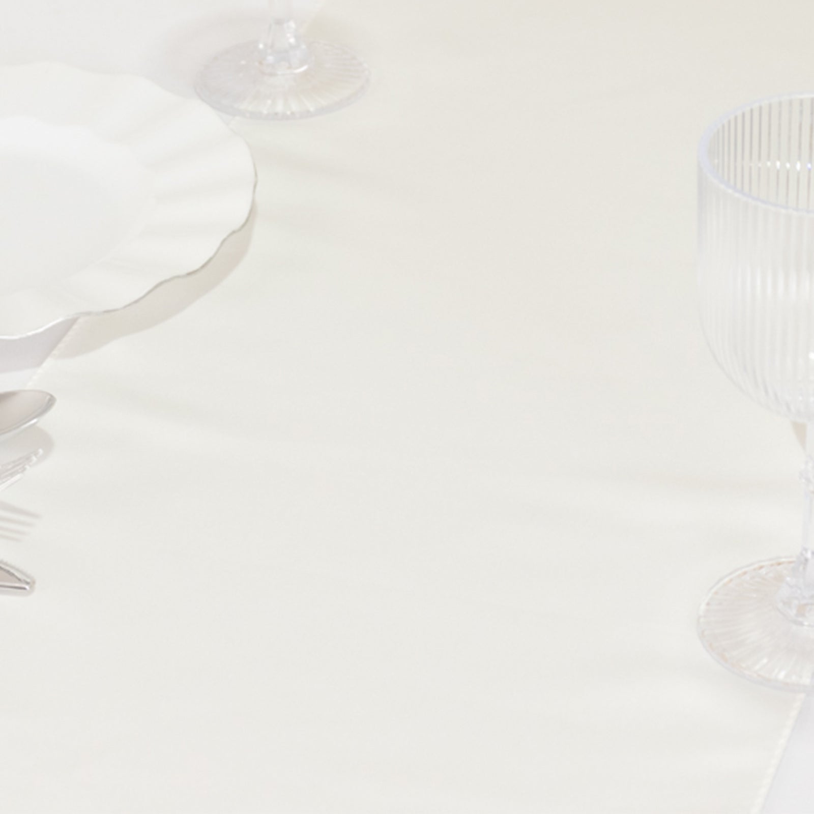 Lamour Satin 12"x108" Table Runner Ivory - Smooth & Lustrous Finish