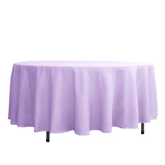 Polyester 108" Round Tablecloth Lavender Lilac - Wrinkle-Resistant Table Cover