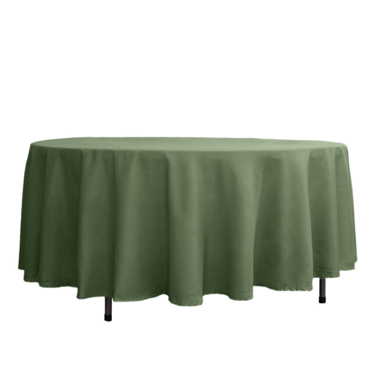 Polyester 108" Round Tablecloth Olive Green - Wrinkle-Resistant Table Cover