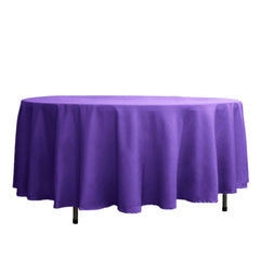 Polyester 108" Round Tablecloth Purple - Wrinkle-Resistant Table Cover
