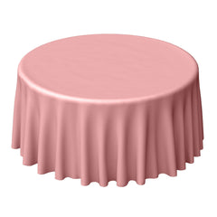 Polyester 120" Round Tablecloth Dusty Rose - Seamless Wrinkle-Resistant Table Cover