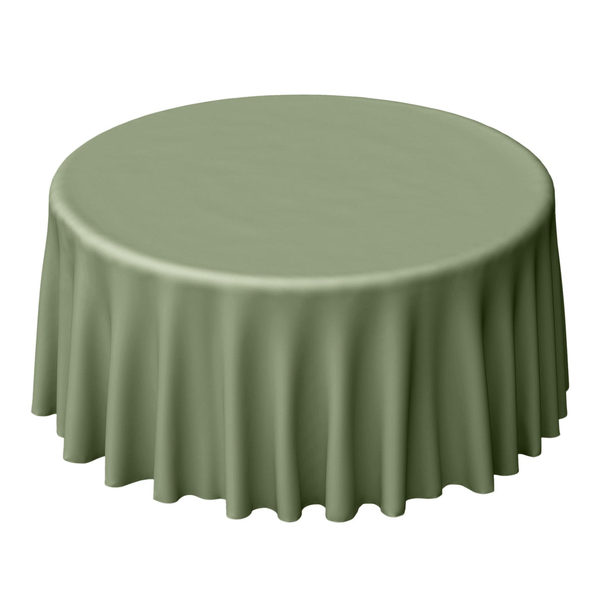 Polyester 120" Round Tablecloth Dusty Sage Green - Seamless Wrinkle-Resistant Table Cover